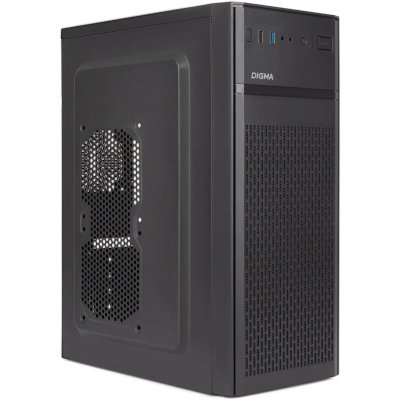 Корпус Digma DCC-MD301 черный без БП ATX 1x80mm 4x120mm 1xUSB2.0 1xUSB3.0 audio