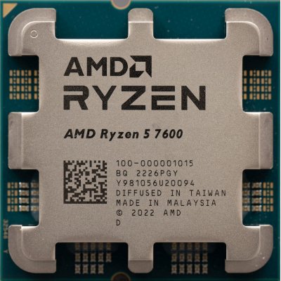 Процессор/ CPU AM5 AMD Ryzen 5 7600 (Raphael, 6C/12T, 3.8/5.1GHz, 32MB, 65W) OEM