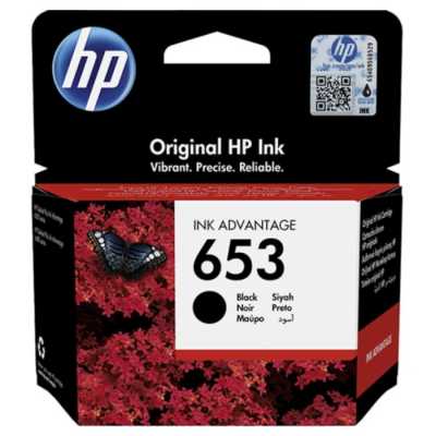 Оригинальный струйный картридж HP 653 Ink Advantage, черный (3YM75AE)