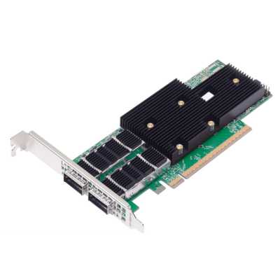 Сетевой адаптер BROADCOM BCM957608-P2200GQF00 NetXtreme P2200G 2x200GbE (400/200/100/50/25GbE), PCIe 5.0 x16, QSFP112, BCM57608, Ethernet Adapter