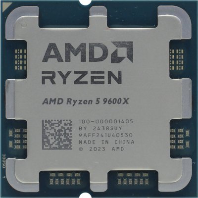 Центральный Процессор AMD RYZEN 5 9600X OEM (Granite Ridge AM5, 4nm, C6/T12, Base 3,90GHz, Turbo 5,40GHz, GPU Radeon Graphics, L3 32Mb, TDP 65W, SAM5)